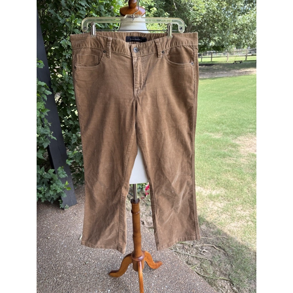 VTG Calvin Klein Bootcut Brown Corduroy Jeans Women's Sz 12